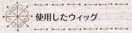 使用したウィッグ