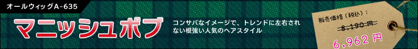 オールウィッグ　マニッシュボブ