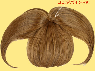 前髪ウィッグポイント