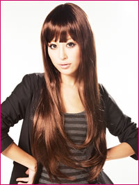 山本優希　オールウィッグぱっつんストレート