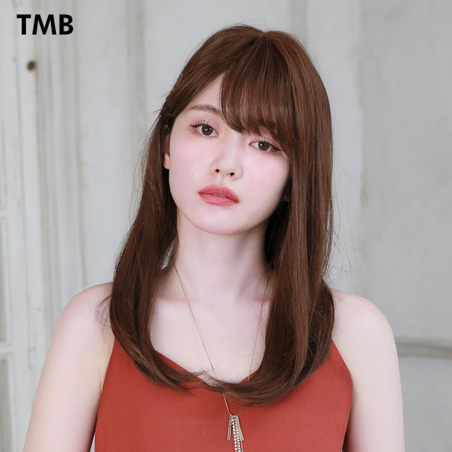 マロンブラウンのガーリッシュストレートミディ PRISILAフルウィッグA-708 マロンブラウンのガーリッシュストレートミディ PRISILAフルウィッグA-708