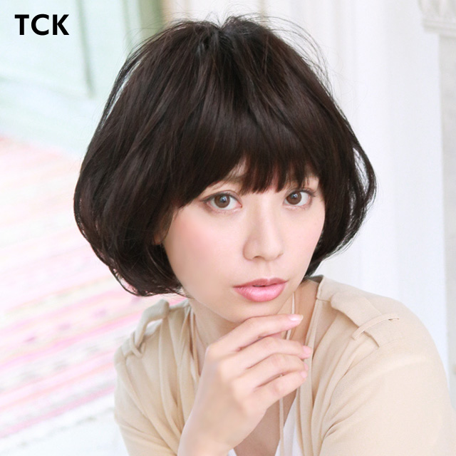 黒髪マッシュルームショートウィッグ 黒髪マッシュルームショートウィッグ