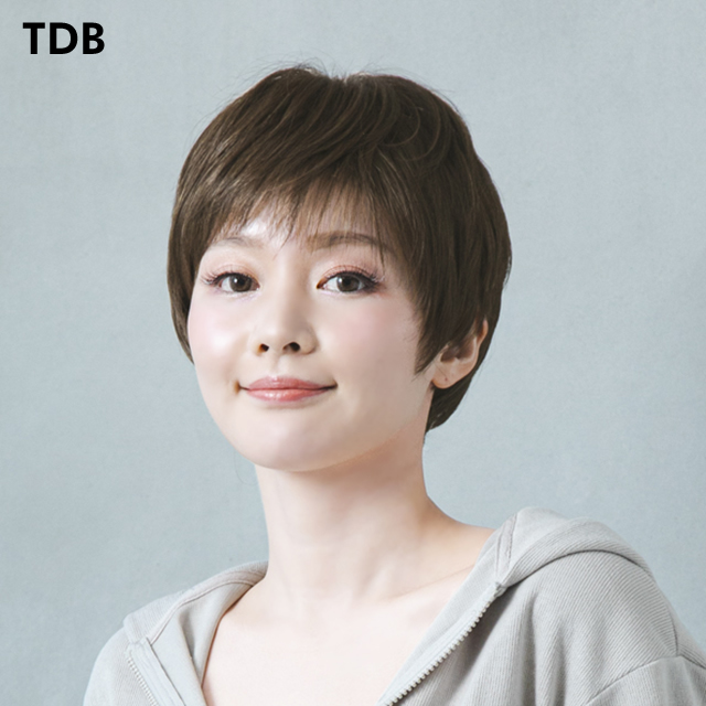 ショートヘアの医療用帽子ウィッグ ショートヘアの医療用帽子ウィッグ