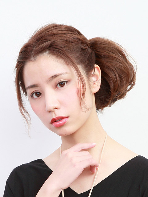 短めポニテのワンカールバンスクリップウィッグBS-03