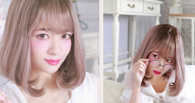 ふんわり包み込む小顔見せボブウィッグ