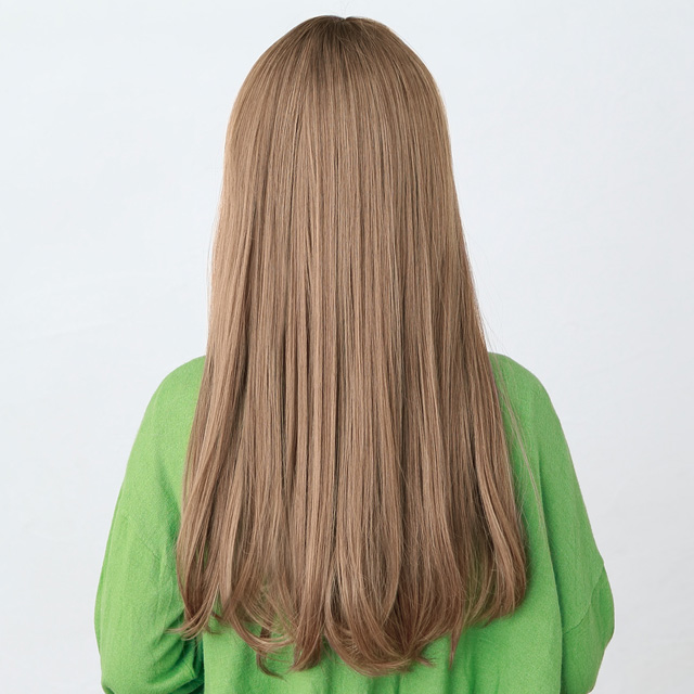 美しい茶色のグラデーションウィッグ