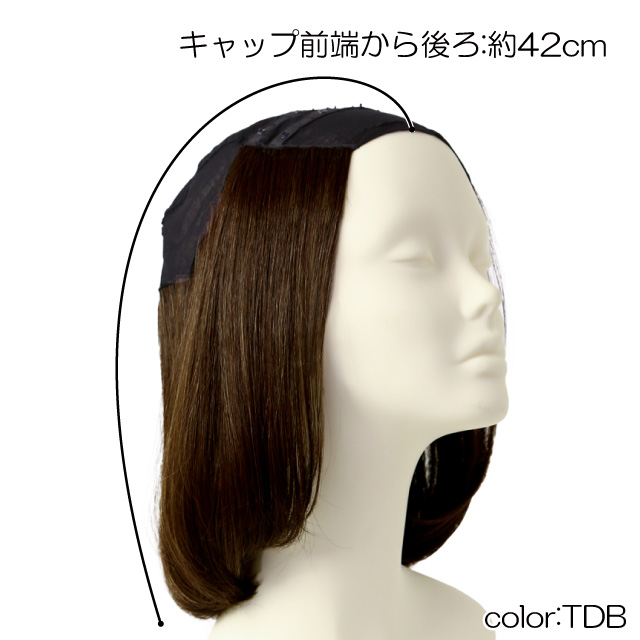 ワンカールボブアンダー帽子ウィッグのサイズ