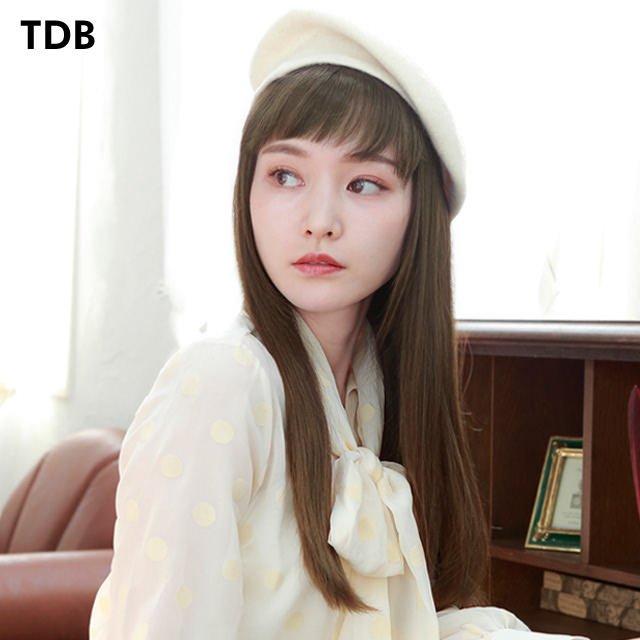 茶髪の前髪ウィッグ