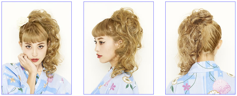 エクステでアップヘア