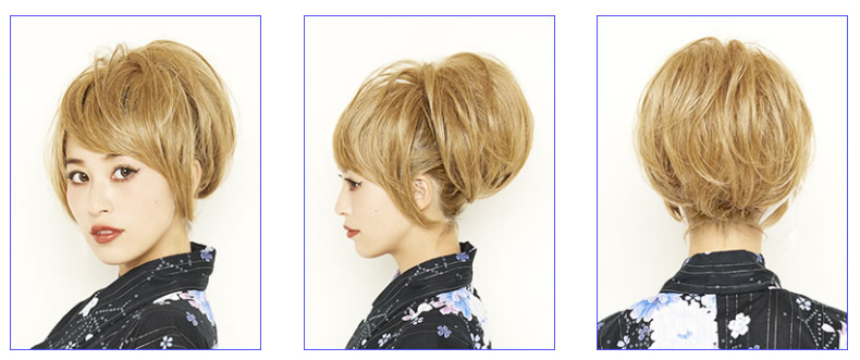 ショート浴衣ヘア