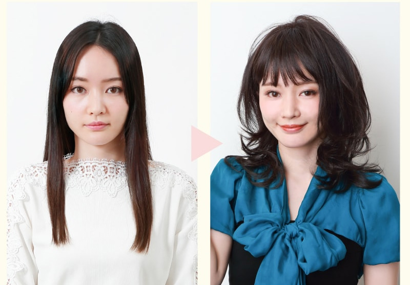 ウィッグビフォーアフター