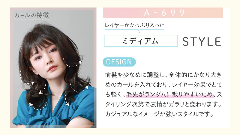 レイヤーマッシュミディウィッグ