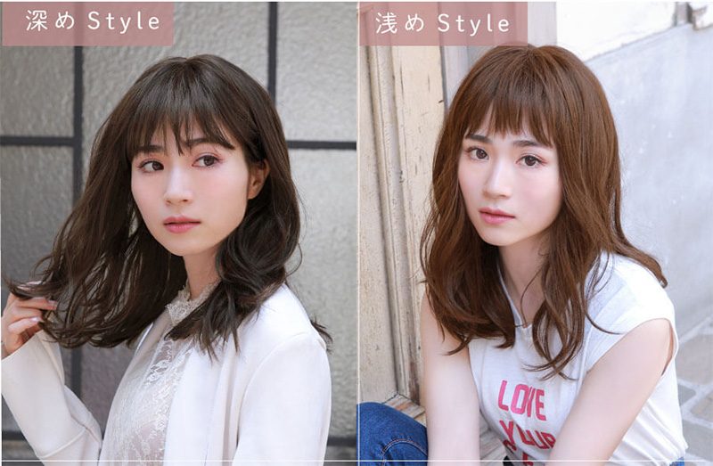 ウィッグをかぶる深さ