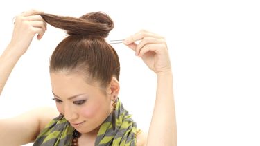 お団子ウィッグ以外でもできる!ウィッグでお団子ヘア