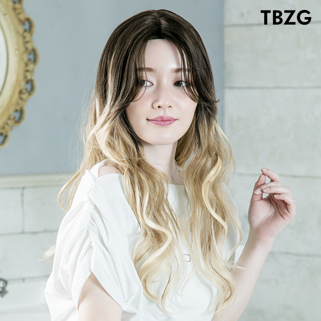 シマーリッチカール ワンレンロングフルウィッグ A-715