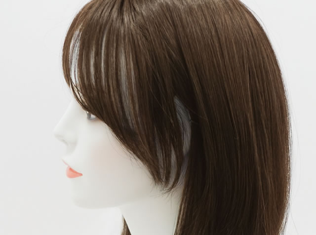 もみあげのあるウィッグ
