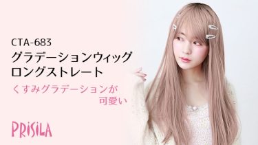 プリシラグラデーションカラーウィッグ ロングストレート CTA-683