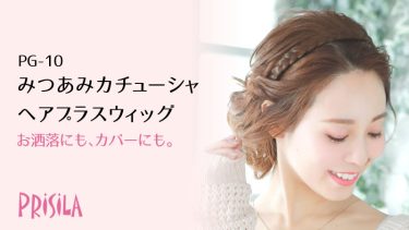 みつあみカチューシャヘアプラスウィッグPG-10