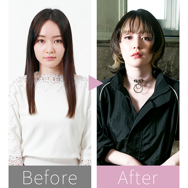 ウルフマッシュショートウィッグでイメージチェンジ