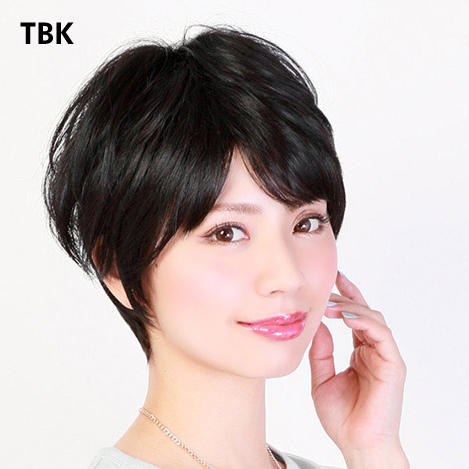 美人の黒髪ショートウィッグ
