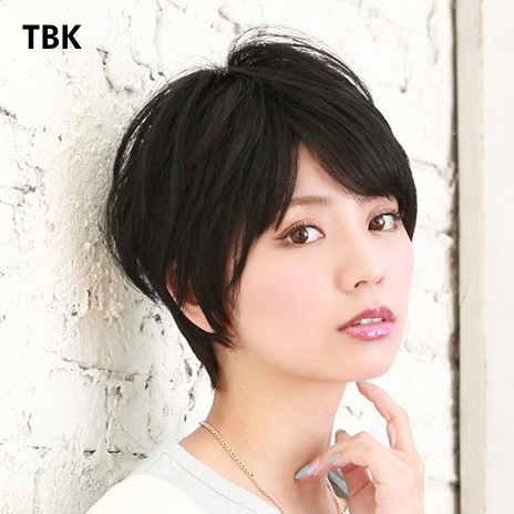 プリシラ黒髪ナチュラルショートウィッグ