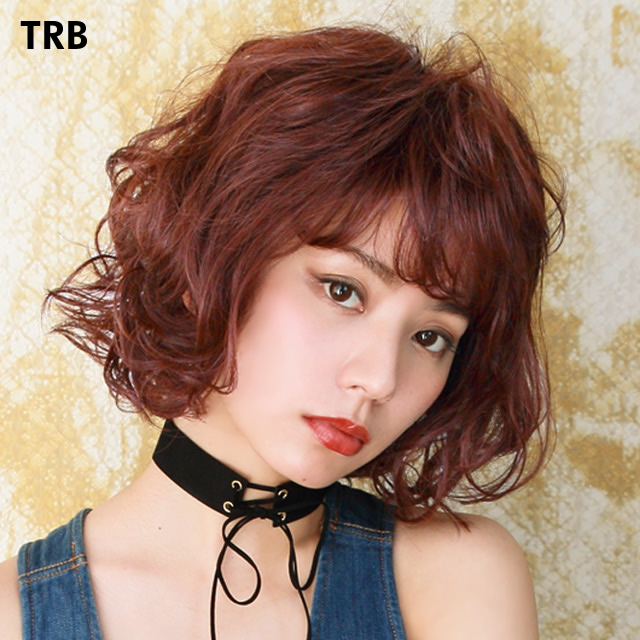 赤毛のトイプーパーマボブウィッグA-690