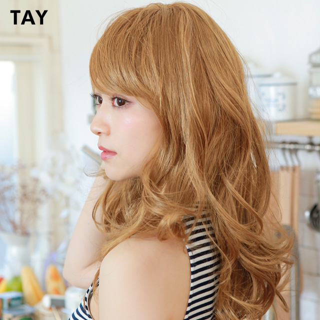 プリシラモアフェミニンカールロングウィッグA-663の横顔