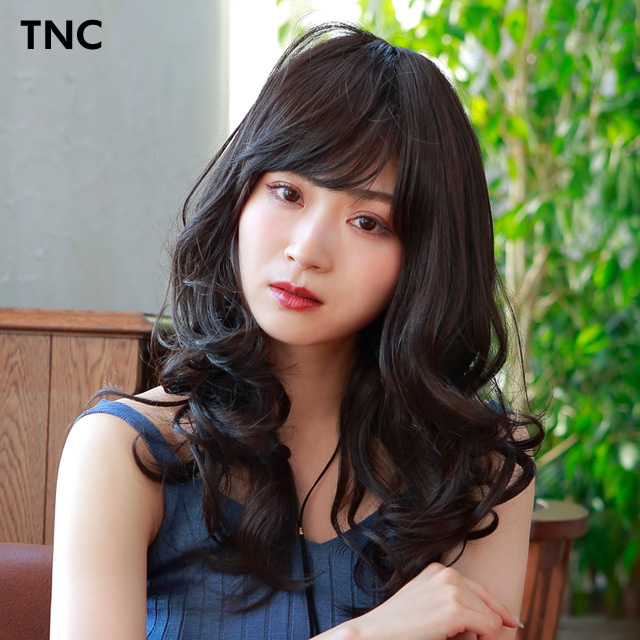 黒髪モアフェミニンカールロングウィッグA-663