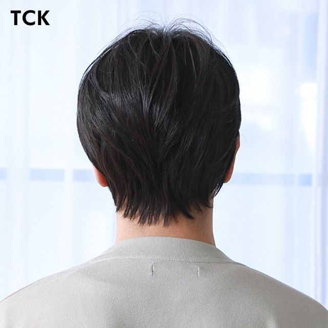 男女兼用医療用帽子ウィッグの後ろ姿