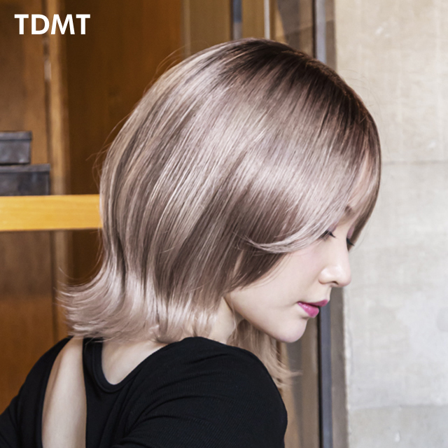 グラデーションカラーの医療用帽子ウィッグ