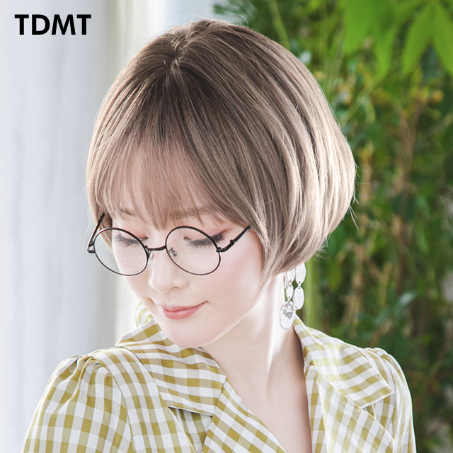 グラデーションカラーの医療用帽子ウィッグ