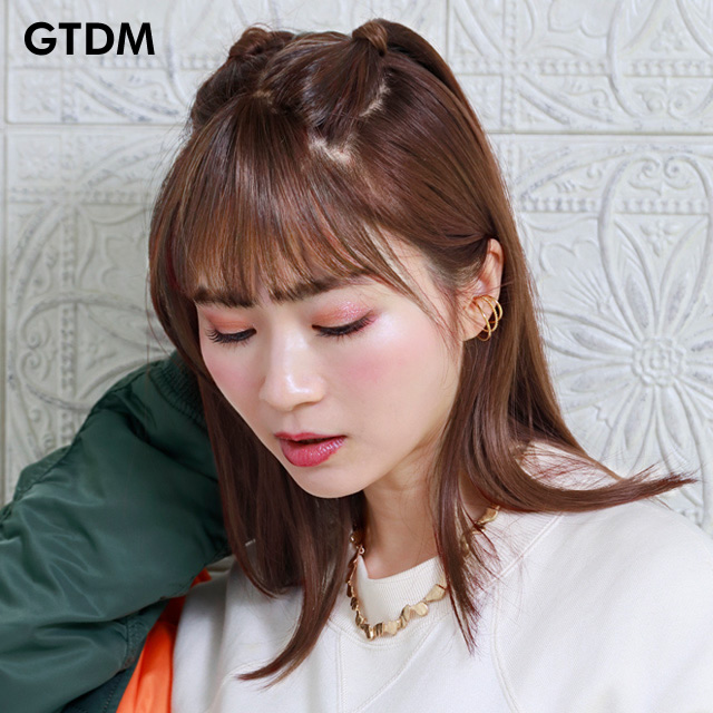 ナチュラルつむじ付き前髪ウィッグアレンジ