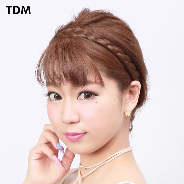 プリシラ三つ編みヘアバンドウィッグ