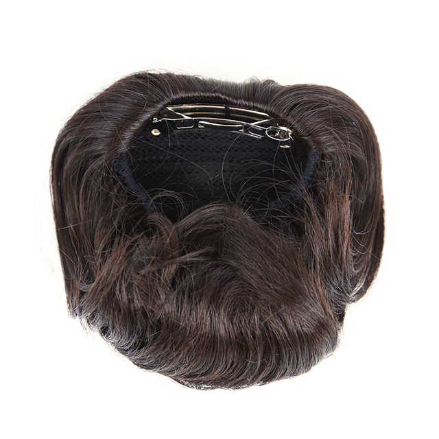 バレッタ付きウィッグの内側