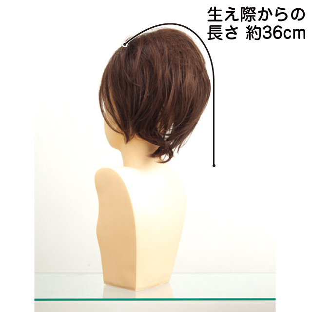  レディカワストレートボリュ巻きウィッグVM-01のサイズ